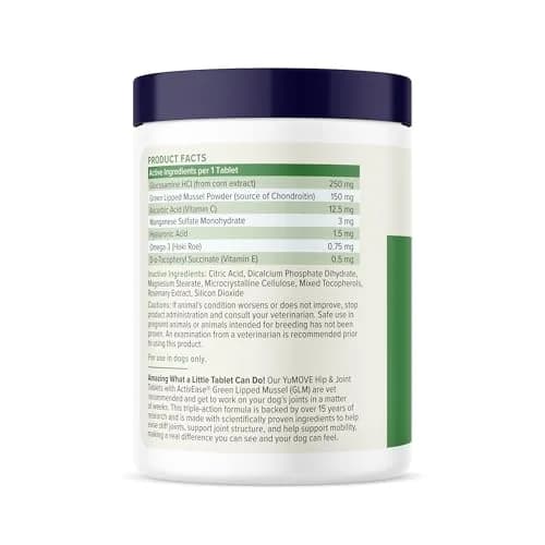 YuMOVE Dog Hip & Joint Supplement Regular Strength 120 Chewable Tablets | Vet-Recommended for Active Adults & Early Seniors thumbnail 9