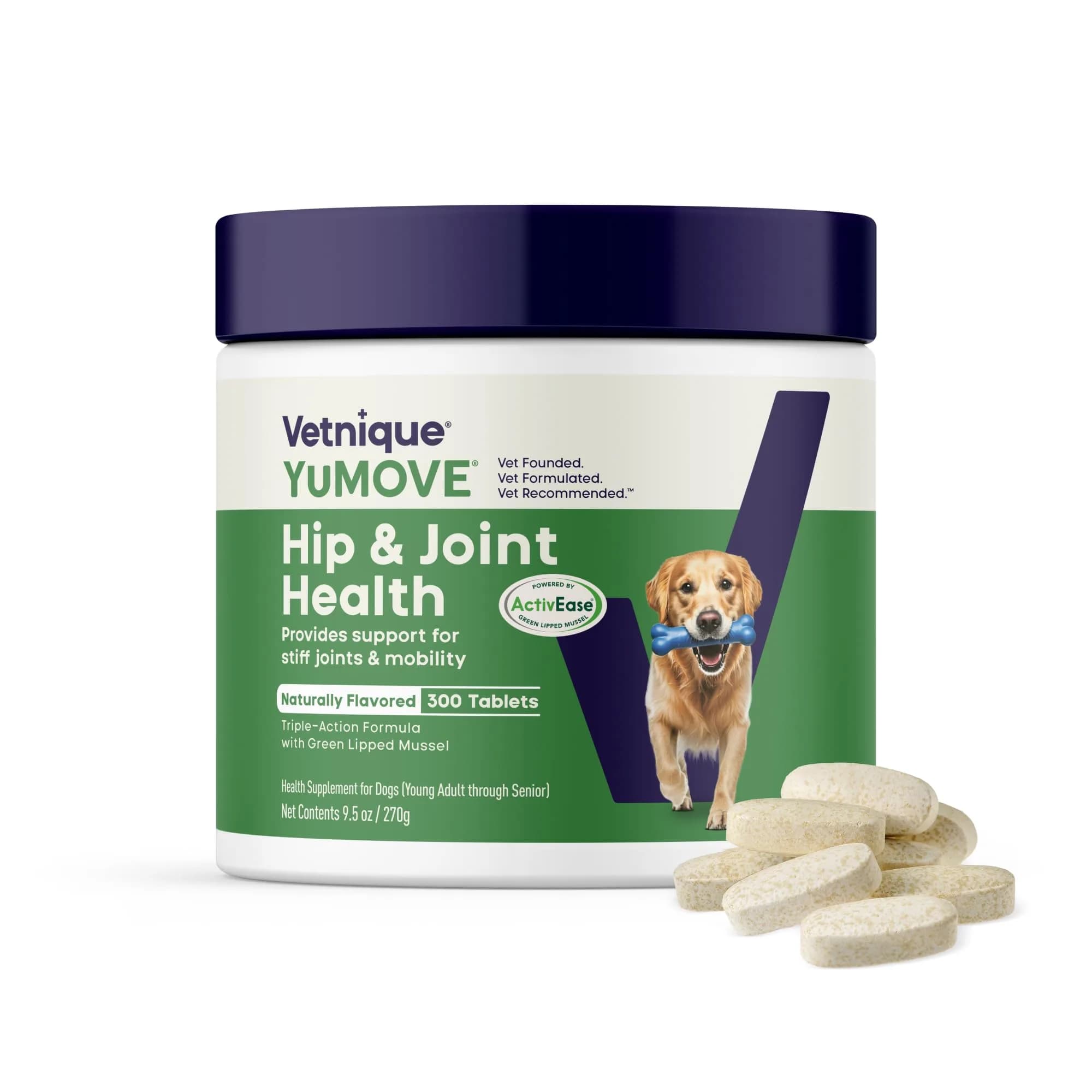 YuMOVE Dog Hip & Joint Supplement Regular Strength 300 Chewable Tablets | Vet-Recommended Mobility Support - main product image