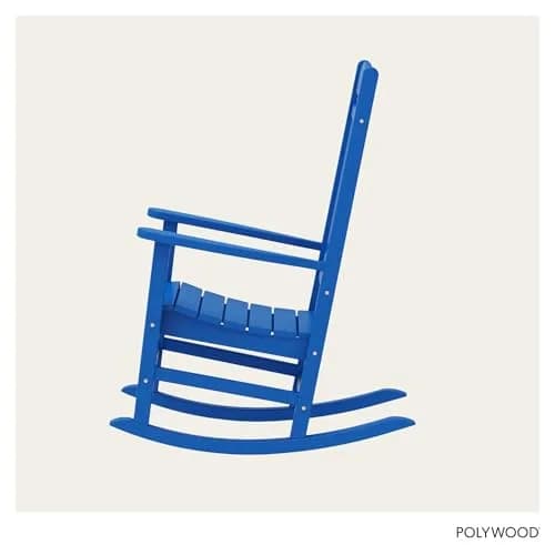Polywood Presidential Rocking Chair in Pacific Blue | Durable HDPE Outdoor Seating (70-120 chars) thumbnail 5