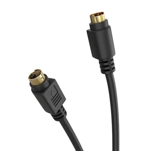 Cmple S Video Cable 6 ft SVHS 4-PIN Video Cable Mini Din S-Video Cord for Home Theater, Camcorder, DSS Receiver, DVD Player- Black | Low Signal Loss thumbnail 6