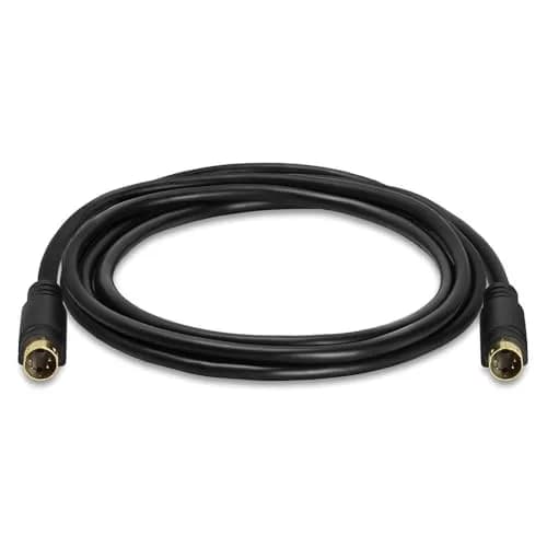 Cmple S Video Cable 6 ft SVHS 4-PIN Video Cable Mini Din S-Video Cord for Home Theater, Camcorder, DSS Receiver, DVD Player- Black | Low Signal Loss thumbnail 2