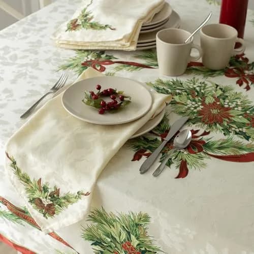 Benson Mills Christmas Ribbons Tablecloth 52" x 70" | Holiday Winter Decor thumbnail 6