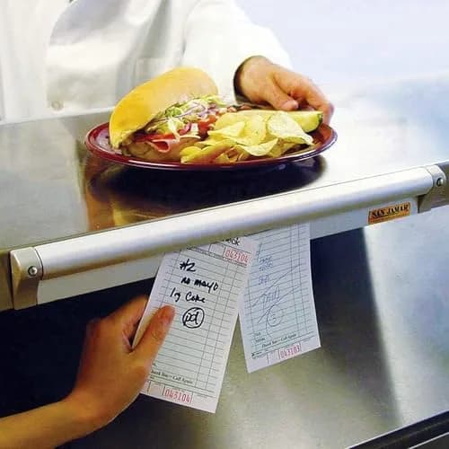 San Jamar 30" Anodized Aluminum Order Ticket Holder with Grip Track | Commercial Restaurant Receipt Holder thumbnail 2