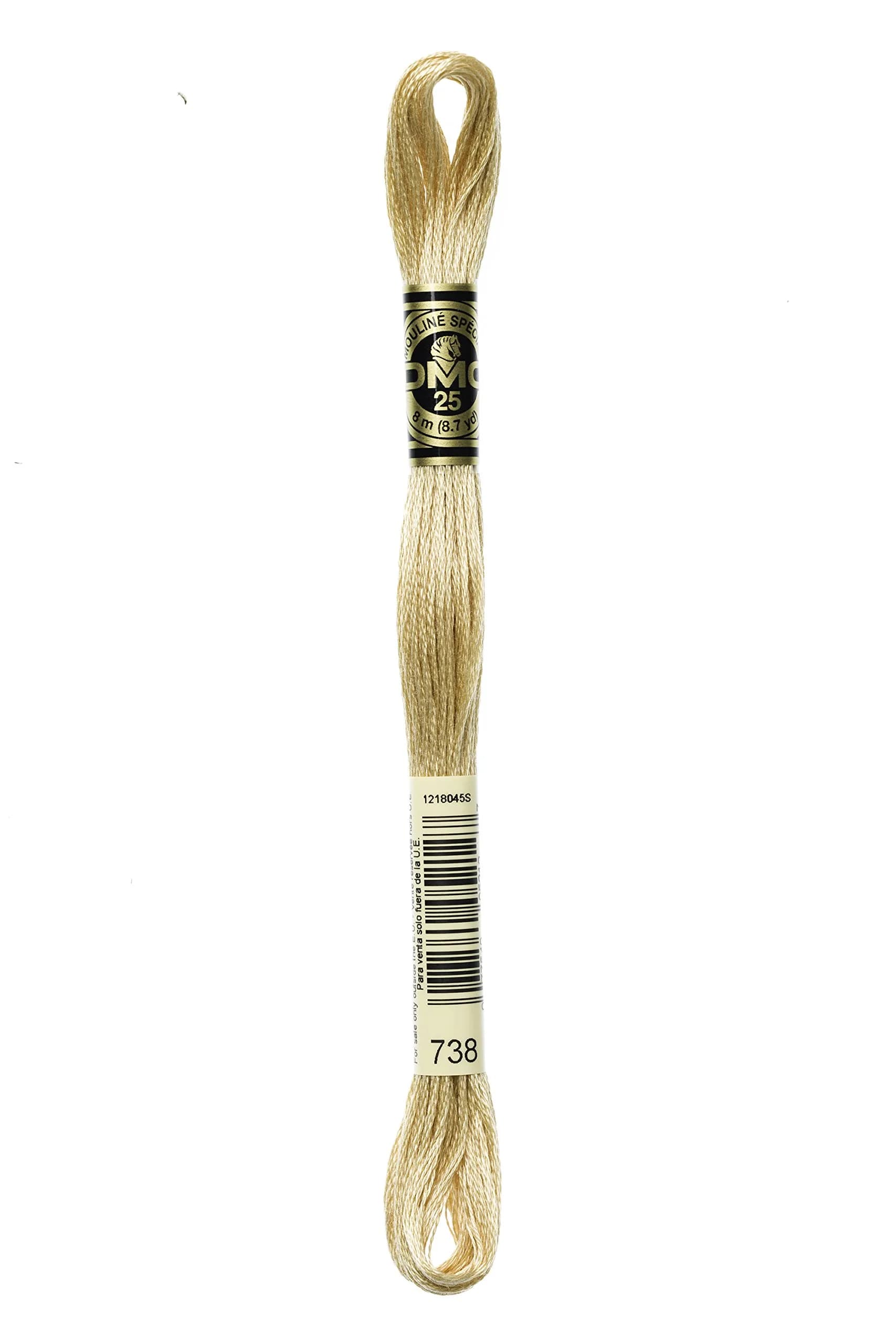 DMC Six Strand Embroidery Cotton Floss, Very Light Tan, 8.7yd (7.96m) | Colorfast & Fade Resistant — Very Light Tan