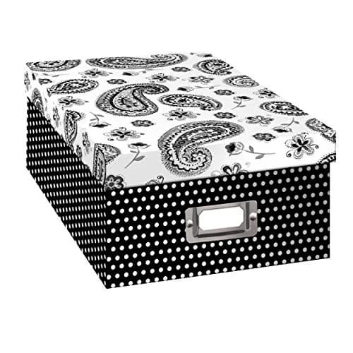 Pioneer Photo Albums B-1BW Storage Box, Paisley Design | Heavy Duty Photo & Collectibles Storage (70-120c) thumbnail 1