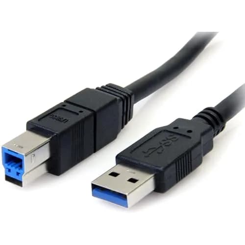 StarTech 6ft USB 3.0 A to B Male to Male Cable Black, 2m | 5Gbps Data Transfer thumbnail 1