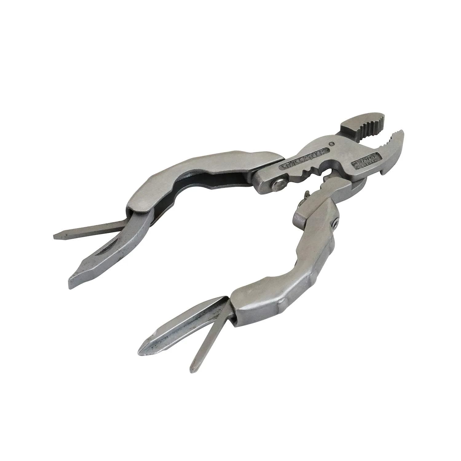 Swiss+Tech Polished Stainless Steel 9-in-1 Micro Pocket Multitool with Screwdrivers, Pliers | Compact, Rugged & Versatile — Polished