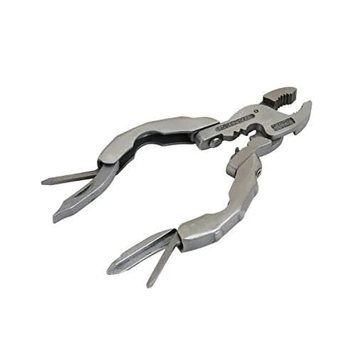 Swiss+Tech Polished Stainless Steel 9-in-1 Micro Pocket Multitool with Screwdrivers, Pliers | Compact, Rugged & Versatile thumbnail 1
