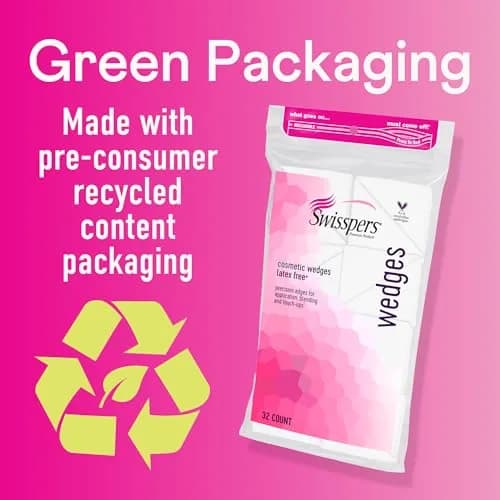 Swisspers Premium Cosmetic Wedges, Latex-Free Makeup Wedge, 192 Count (6 Packs) | Hypoallergenic & Reusable thumbnail 5