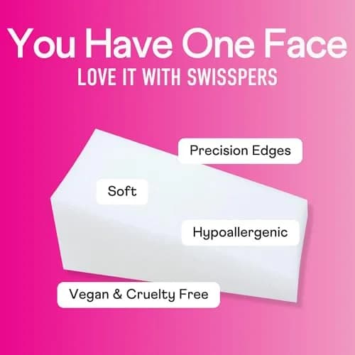 Swisspers Premium Cosmetic Wedges, Latex-Free Makeup Wedge, 192 Count (6 Packs) | Hypoallergenic & Reusable - view 2