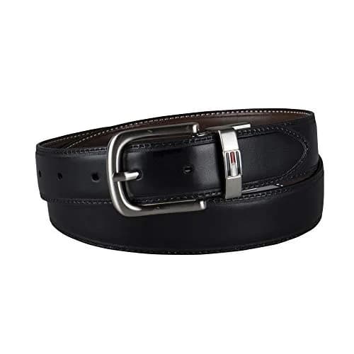 Tommy Hilfiger Men's Reversible Belt, Dark Brown/Black, 44 | 1.25-inch Width, Leather & PU Blend thumbnail 3