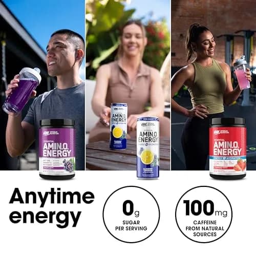Optimum Nutrition Amino Energy Concord Grape Powder 270g (9.5 Oz) | Energy & Focus Supplement thumbnail 7
