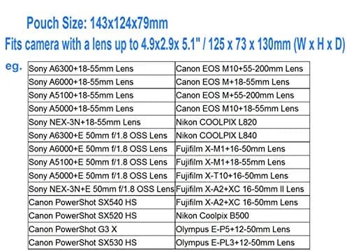 Fotasy Ultra Light Neoprene Camera Case for Sony a6600 a6500 a6400 a6300 a6100 a6000 a5100 +18-55mm/E 50mm F1.8 Lens, Pouch Bag for Fuji X-T30 X-T20 X-T10 +16-50mm, Canon SX530 SX540 G3X | Lightweight, Water-Resistant Camera Pouch thumbnail 7