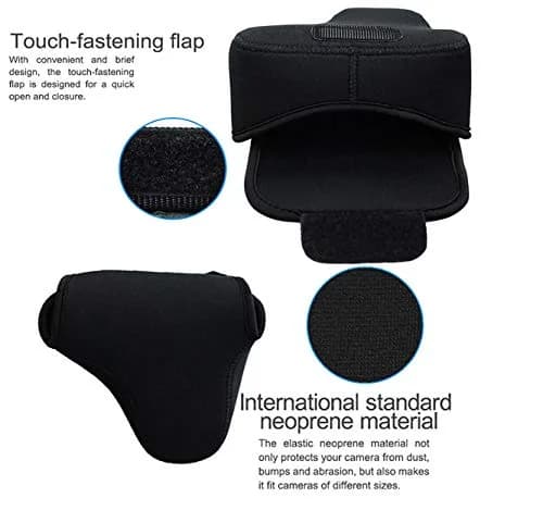 Fotasy Ultra Light Neoprene Camera Case for Sony a6600 a6500 a6400 a6300 a6100 a6000 a5100 +18-55mm/E 50mm F1.8 Lens, Pouch Bag for Fuji X-T30 X-T20 X-T10 +16-50mm, Canon SX530 SX540 G3X | Lightweight, Water-Resistant Camera Pouch thumbnail 2