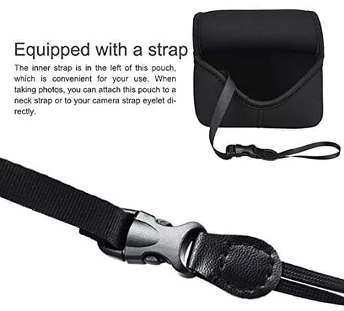 Fotasy Ultra Light Neoprene Camera Case for Sony a6600 a6500 a6400 a6300 a6100 a6000 a5100 +18-55mm/E 50mm F1.8 Lens, Pouch Bag for Fuji X-T30 X-T20 X-T10 +16-50mm, Canon SX530 SX540 G3X | Lightweight, Water-Resistant Camera Pouch thumbnail 3