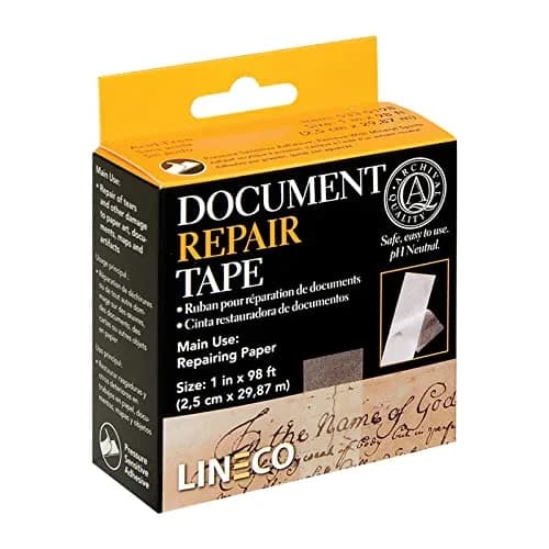 Lineco Archival Document Repair Tape 1 Inch x 98 Feet | Acid-Free, pH Neutral, Removable thumbnail 6