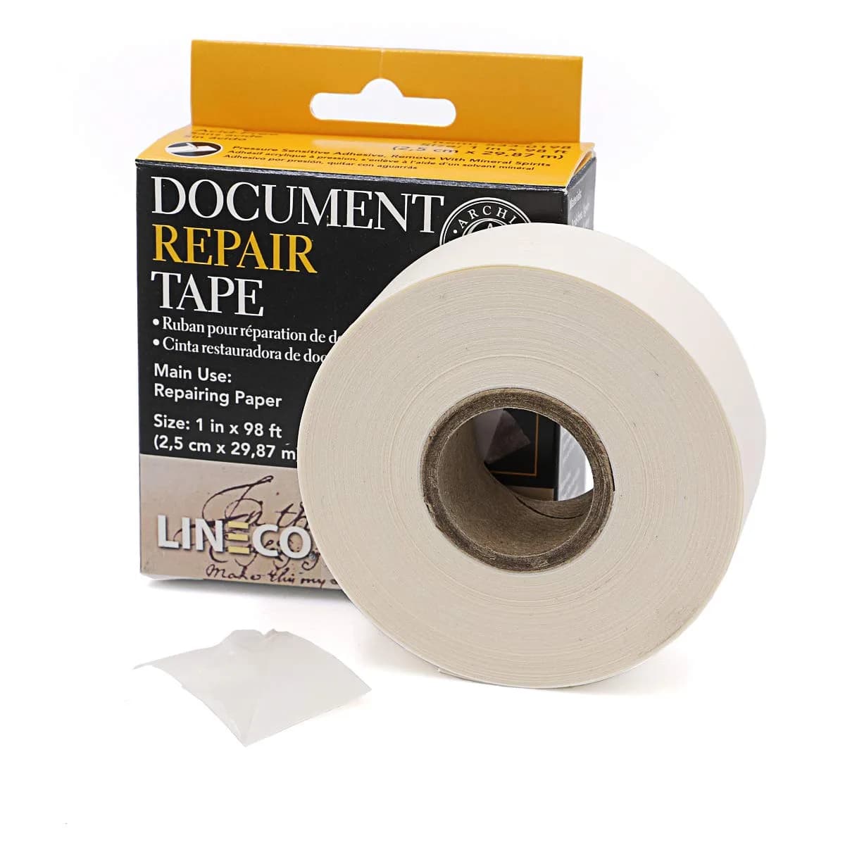Lineco Archival Document Repair Tape - White, 1 Inch x 98 Feet - view 2