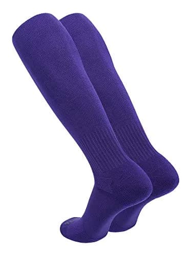 TCK Champion Over the Calf Baseball Socks (Purple, X-Large) | Moisture Wicking, Supportive Fit, Made in USA thumbnail 2