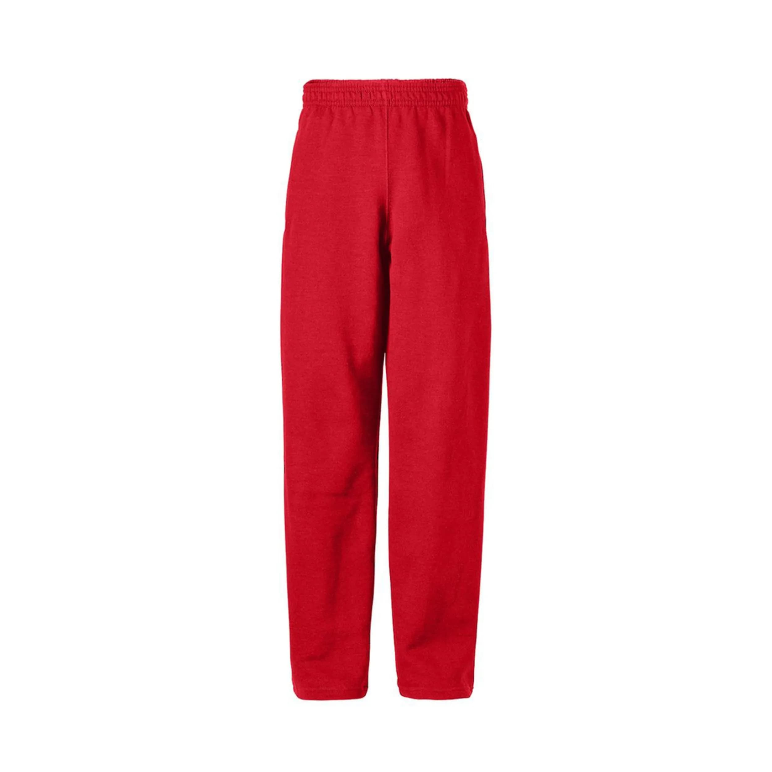 Soffe Youth Heavy Weight Open Bottom Pocket Sweatpant, Red, Medium | Durable Cotton/Poly Fleece for Active Boys