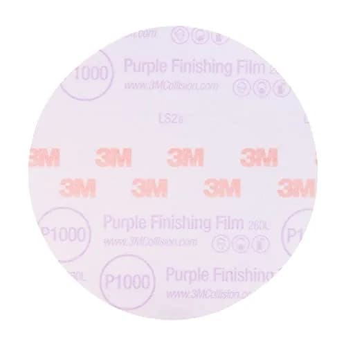 3M Hookit Purple Finishing Film Abrasive Disc, 6 in, P1000 | Long-Lasting, Fast Cutting, Aluminum Oxide thumbnail 1
