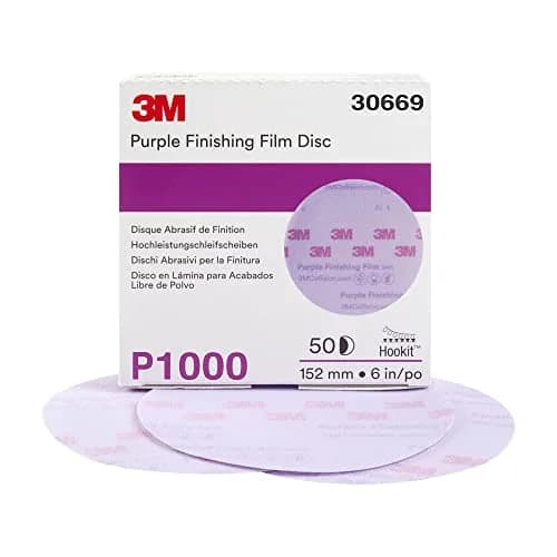 3M Hookit Purple Finishing Film Abrasive Disc, 6 in, P1000 | Long-Lasting, Fast Cutting, Aluminum Oxide thumbnail 2