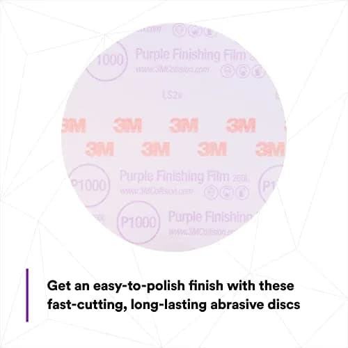 3M Hookit Purple Finishing Film Abrasive Disc, 6 in, P1000 | Long-Lasting, Fast Cutting, Aluminum Oxide thumbnail 4