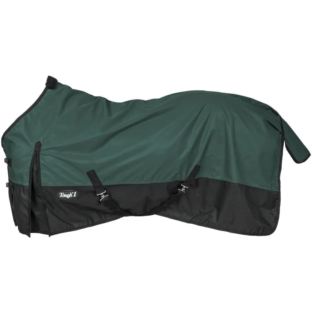 Tough1 600D Turnout Sheet - Hunter Green - 75" | Waterproof Horse Sheet with Shoulder Gussets - main product image