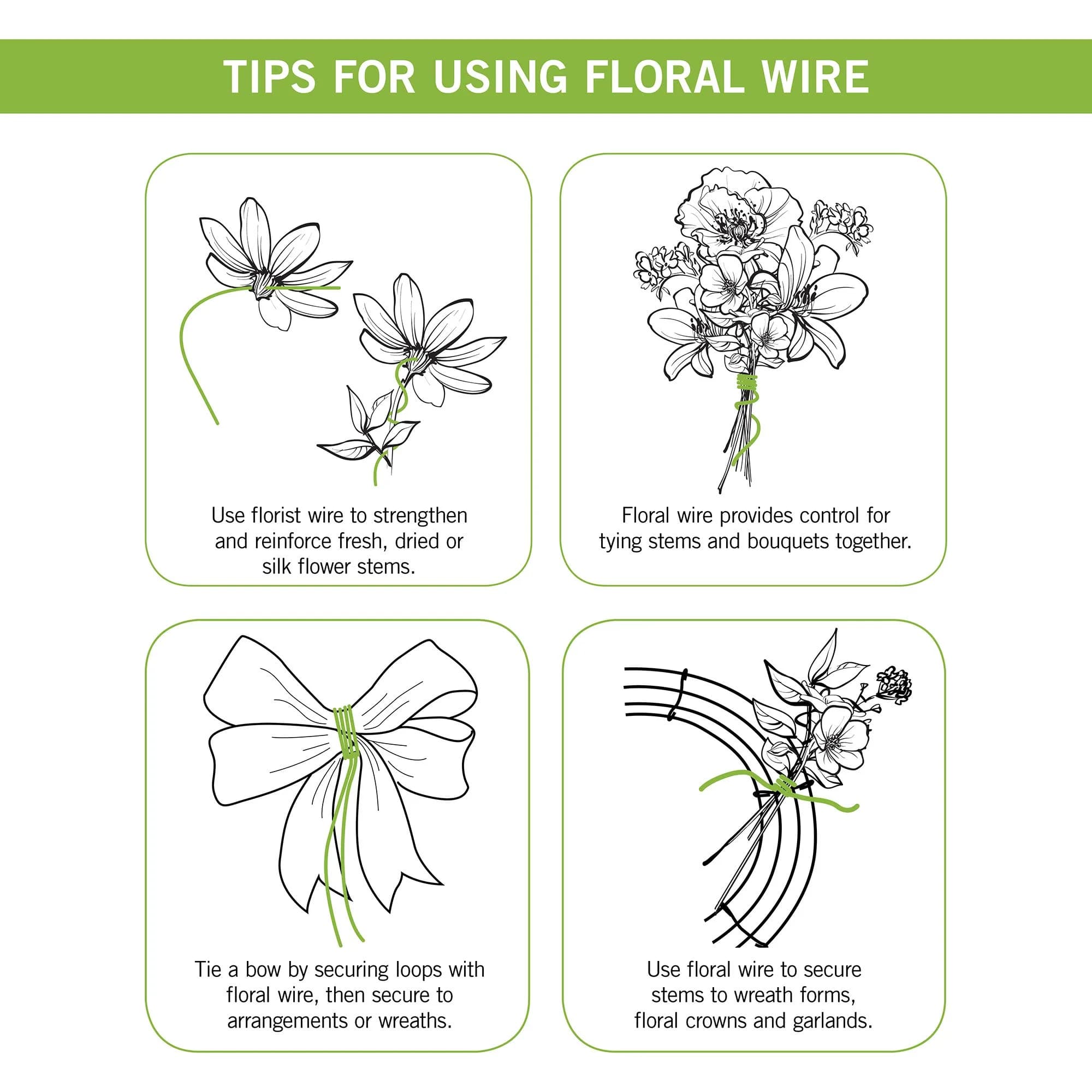 FloraCraft Green 26 Gauge Floral Wire - 270 ft Spool for Crafting and Floristry - view 2