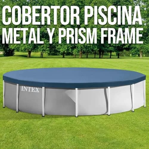 Intex 10ft Round Pool Cover | Blue PVC with Drawstring & Drain Holes thumbnail 3