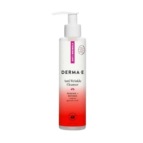 Derma E Anti-Wrinkle Cleanser for Nighttime with Glycolic Acid & Vitamin A, 177ml (6 Fl Oz) | Gentle Exfoliation for Radiant Skin thumbnail 1