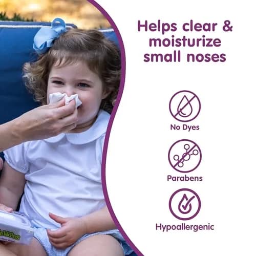 Boogie Saline Nose Wipes Grape Scent | Gentle Nasal Cleansing for Babies & All Ages thumbnail 5