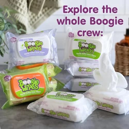 Boogie Saline Nose Wipes Grape Scent | Gentle Nasal Cleansing for Babies & All Ages thumbnail 8