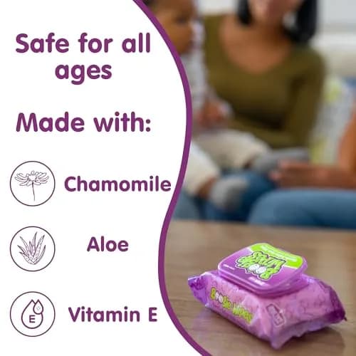 Boogie Saline Nose Wipes Grape Scent | Gentle Nasal Cleansing for Babies & All Ages thumbnail 3