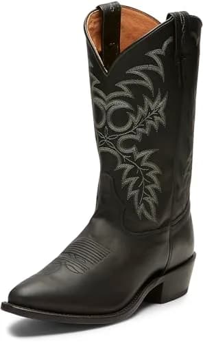 Tony Lama Men's Black Stallion Cowboy Boots, Onyx - 11 D | Classic Western Style with Full Grain Leather thumbnail 6