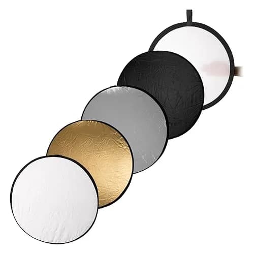 Fotodiox 22in (55cm) 5-in-1 Collapsible Reflector Panel with Bag | Photography & Video Light Modifier thumbnail 1