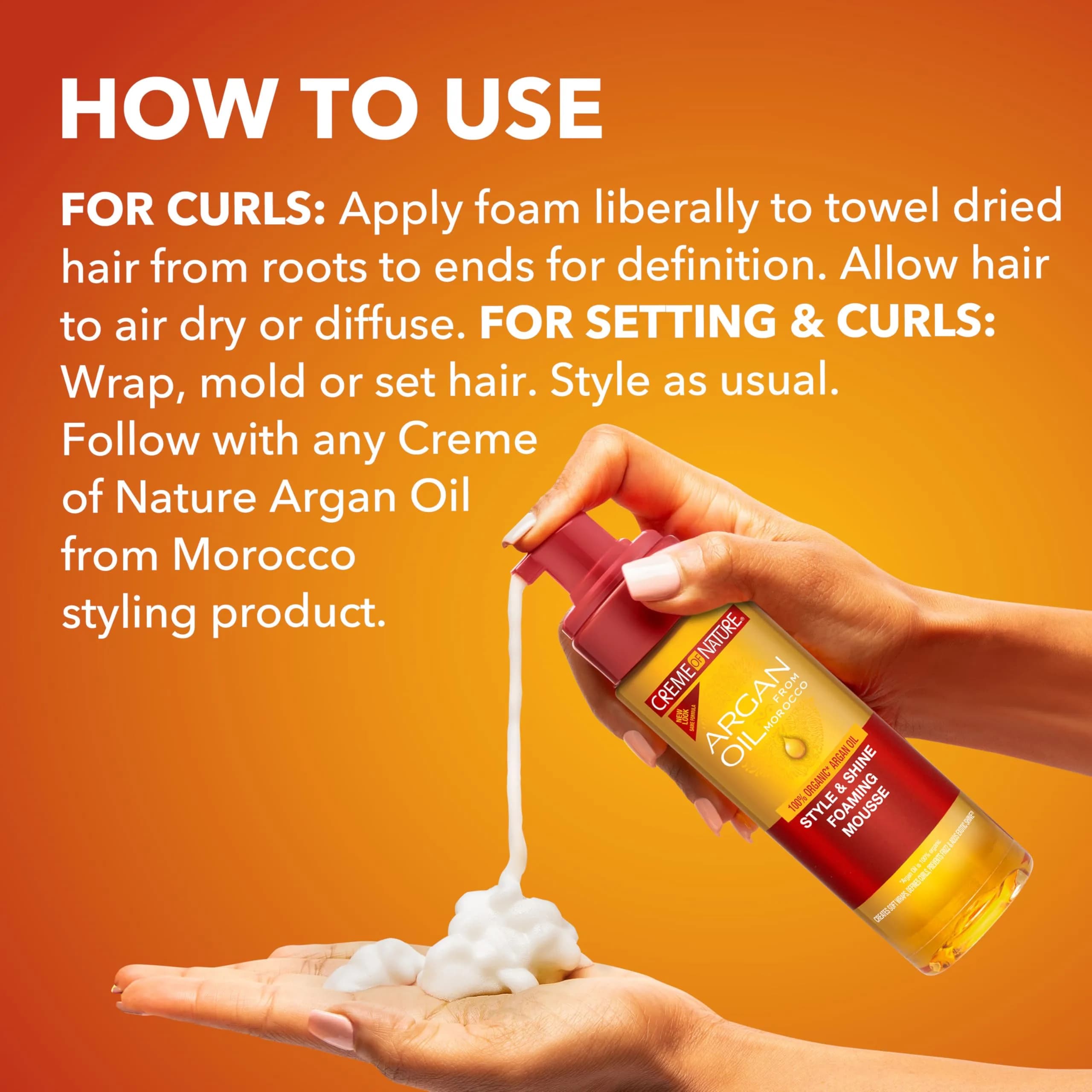 Creme of Nature Style & Shine Foaming Mousse 200ml (7 fl oz) | Defines Curls & Controls Frizz - view 6