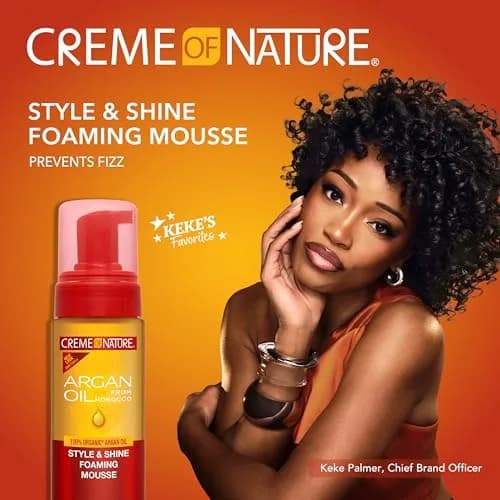 Creme of Nature Style & Shine Foaming Mousse 200ml (7 fl oz) | Defines Curls & Controls Frizz thumbnail 2