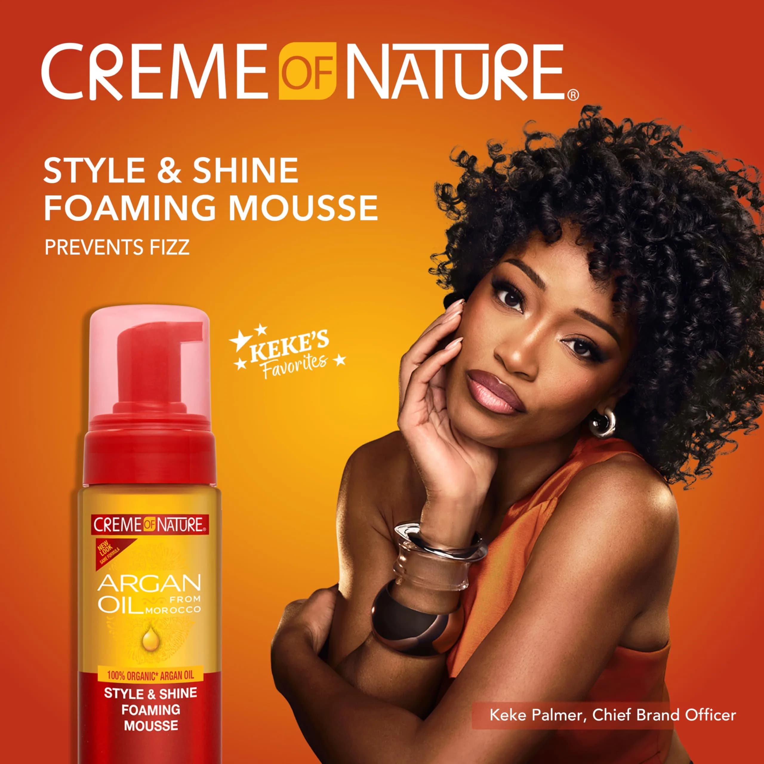Creme of Nature Style & Shine Foaming Mousse 200ml (7 fl oz) | Defines Curls & Controls Frizz - view 2