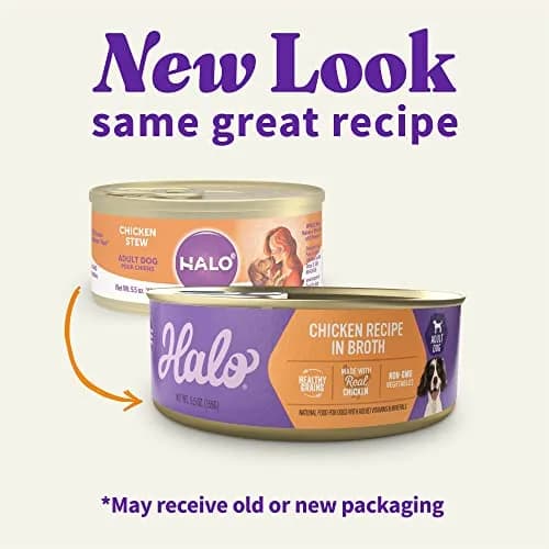 Halo Wet Dog Food, Real Chicken in Broth Recipe, 5.5 oz Can | Complete Nutrition for Adult Dogs thumbnail 2