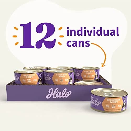 Halo Wet Dog Food, Real Chicken in Broth Recipe, 5.5 oz Can | Complete Nutrition for Adult Dogs thumbnail 3