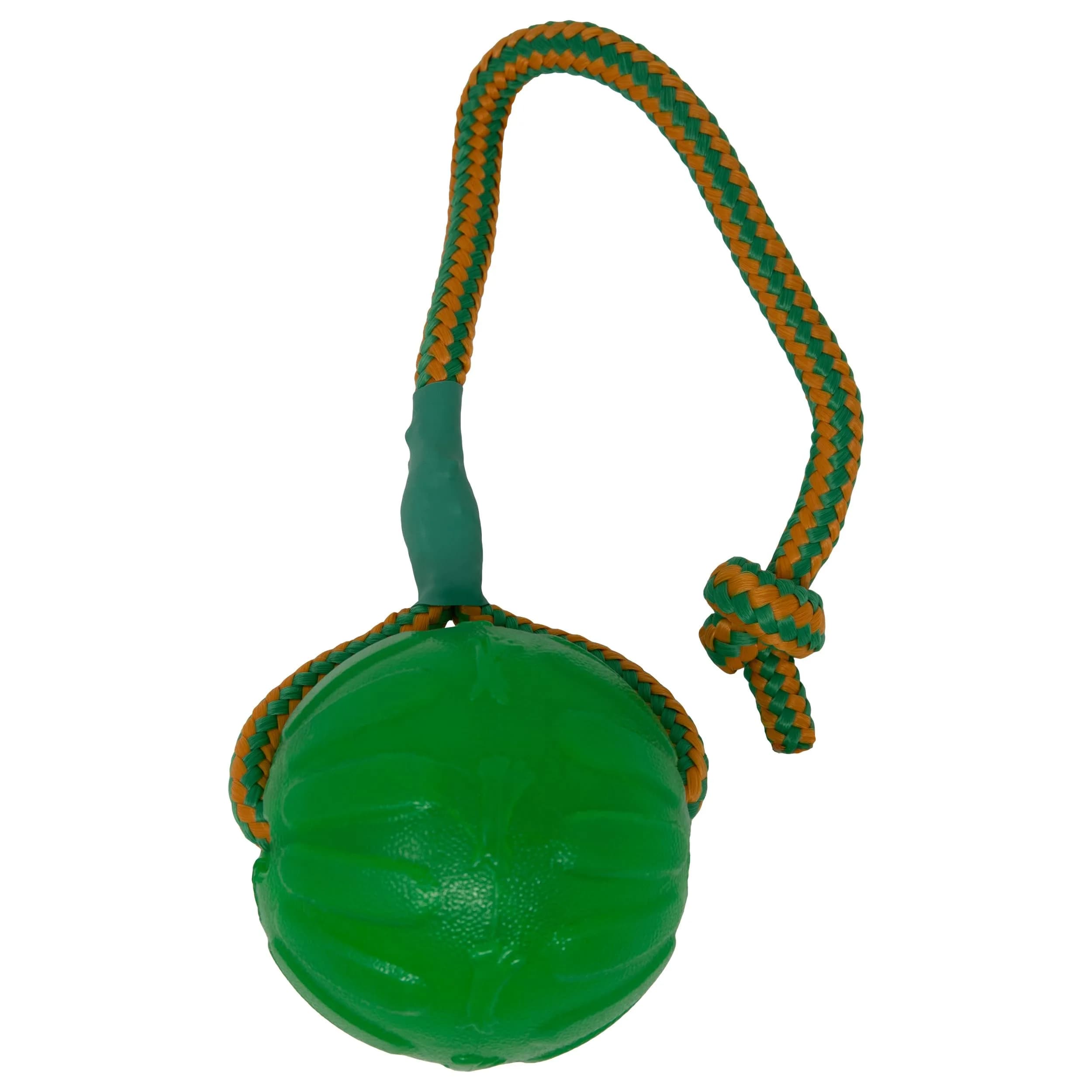 Starmark Everlasting Fun Ball on a Rope Dog Toy, 190.5 cm (75 in) Rope Length, Medium/Large, Green | Virtually Indestructible Fetch & Tug Toy - main product image