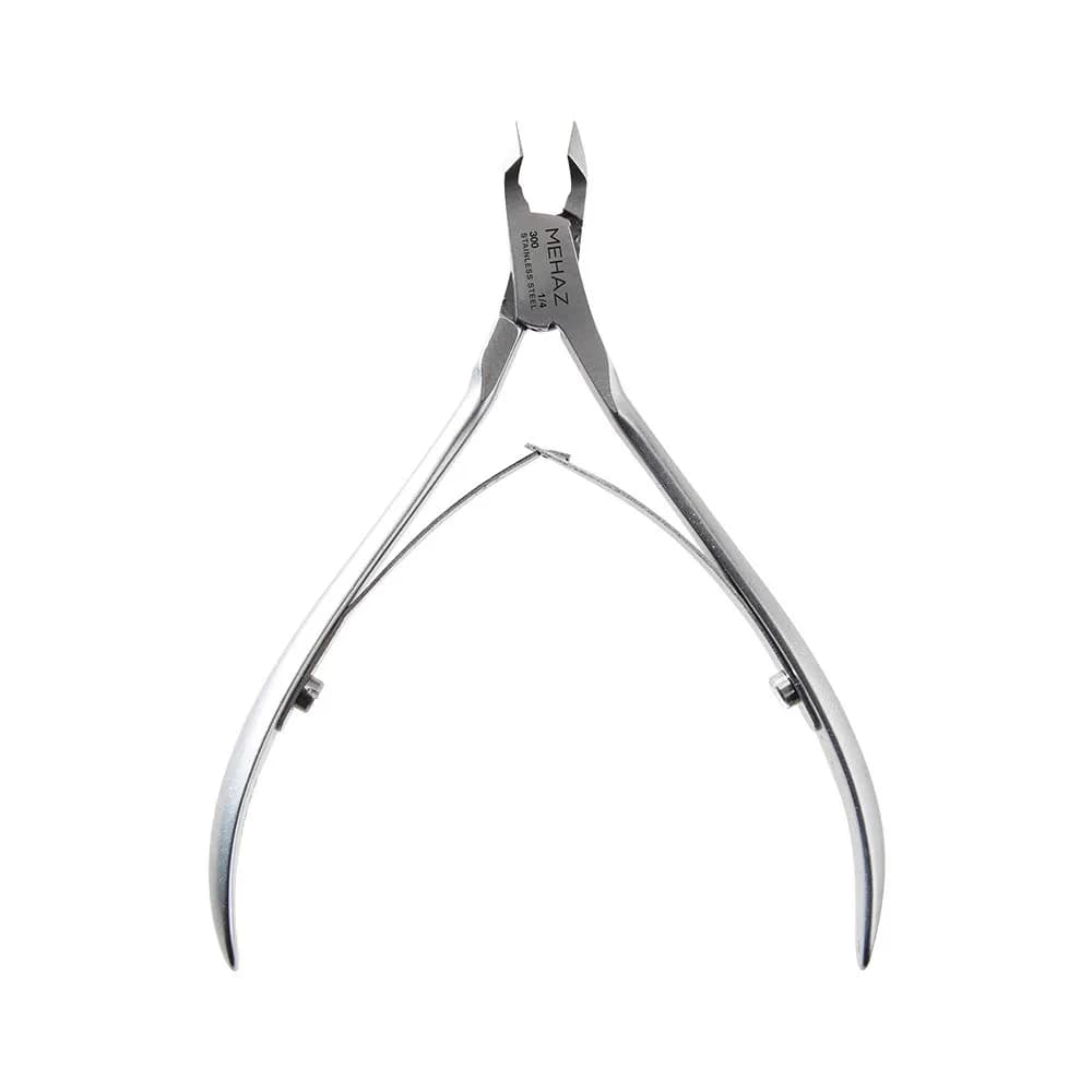 Mehaz Quick Trim Cuticle Nipper, 1/4" Jaw, Stainless Steel with Double Spring Lap Joint | Precise Nail & Hangnail Trimming — 1/4 Jaw 4" Handle / Double Spring Lap Joint