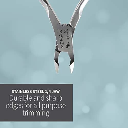 Mehaz Quick Trim Cuticle Nipper, 1/4" Jaw, Stainless Steel with Double Spring Lap Joint | Precise Nail & Hangnail Trimming thumbnail 4