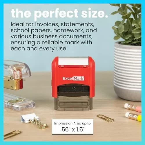ExcelMark Complete for Homework Self-Inking Rubber Teacher Stamp 1/2" x 1 1/2" | Dual-Color Ink for Grading thumbnail 2