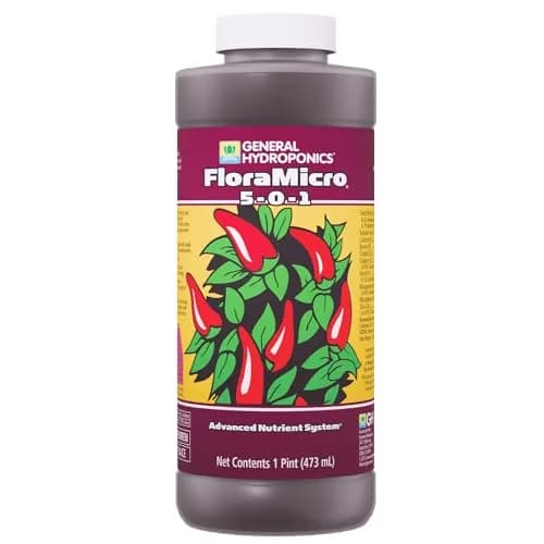 General Hydroponics FloraMicro 5-0-1 Plant Food 473ml (16 fl oz) | Foundation Nutrient for Hydroponic Growth thumbnail 1