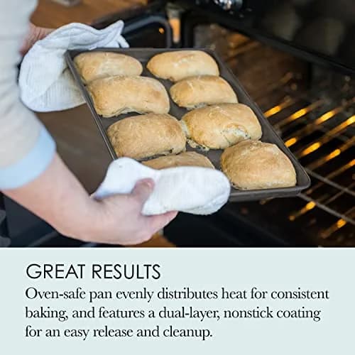 Chicago Metallic Jelly Roll Pan - 12.75 Inch | Heavy-Weight Aluminum, Even Heat, Nonstick thumbnail 3