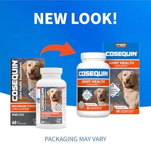 Nutramax Cosequin Joint Supplement for Dogs, Glucosamine & Chondroitin Chew Tabs, 60 Count | Supports Healthy Joints for All Breeds & Ages thumbnail 2