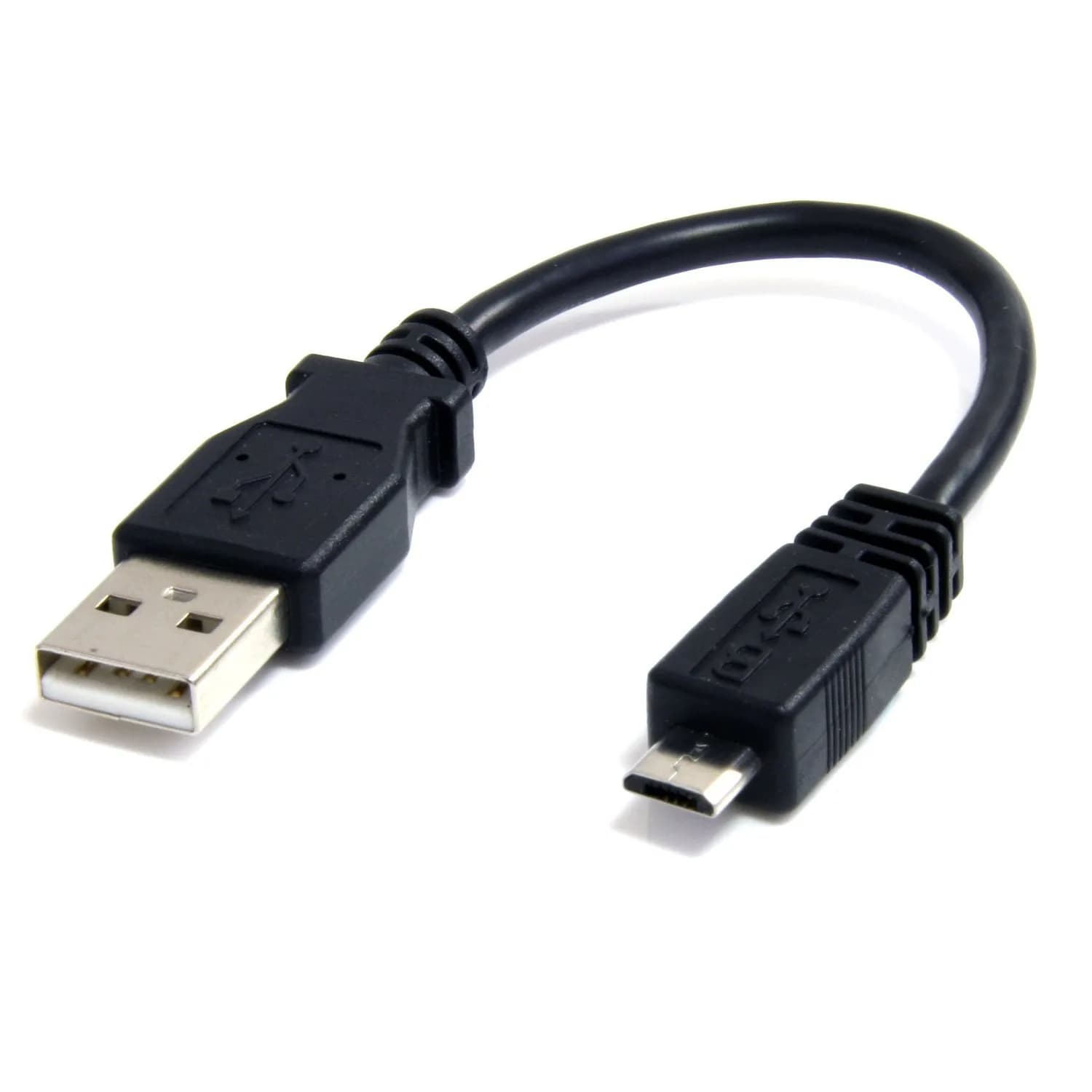 StarTech 6in USB-A to Micro-B Cable - USB 2.0 - Black (UUSBHAUB6IN) | 6in Short Micro USB Data Cable