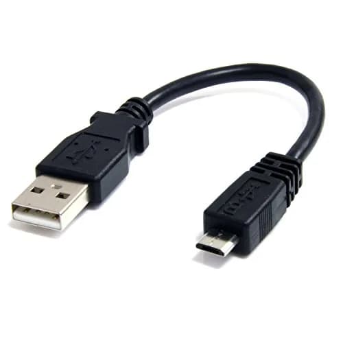 StarTech 6in USB-A to Micro-B Cable - USB 2.0 - Black (UUSBHAUB6IN) | 6in Short Micro USB Data Cable thumbnail 1