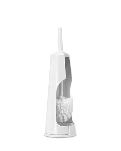 Brabantia ReNew Toilet Brush and Holder White | Corrosion Resistant, Discreet Holder, 42cm Height thumbnail 2